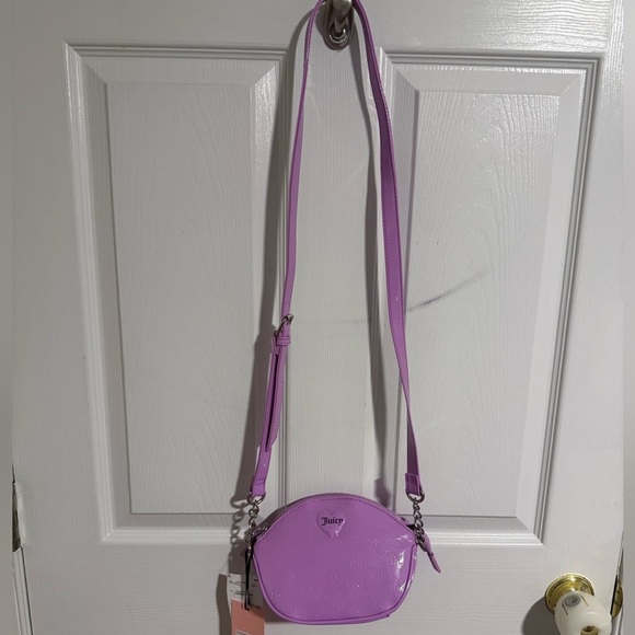 NWT Juicy Couture Violet Tulle Effortless Glossy Crossbody Bag - Picture 3 of 7